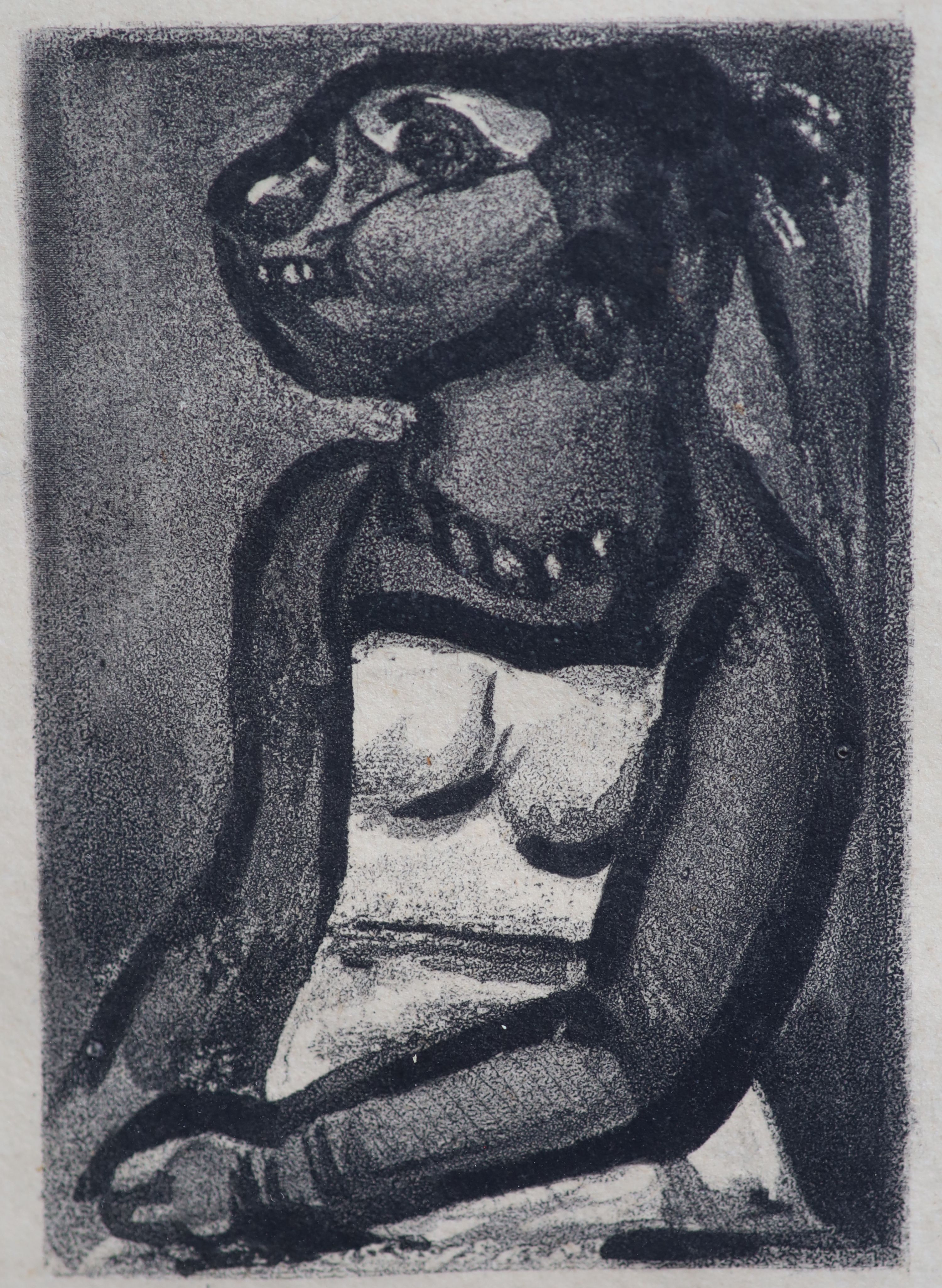 Georges Rouault (French, 1871-1958), Negresse en profil, 7.5 x 5.5 cm.